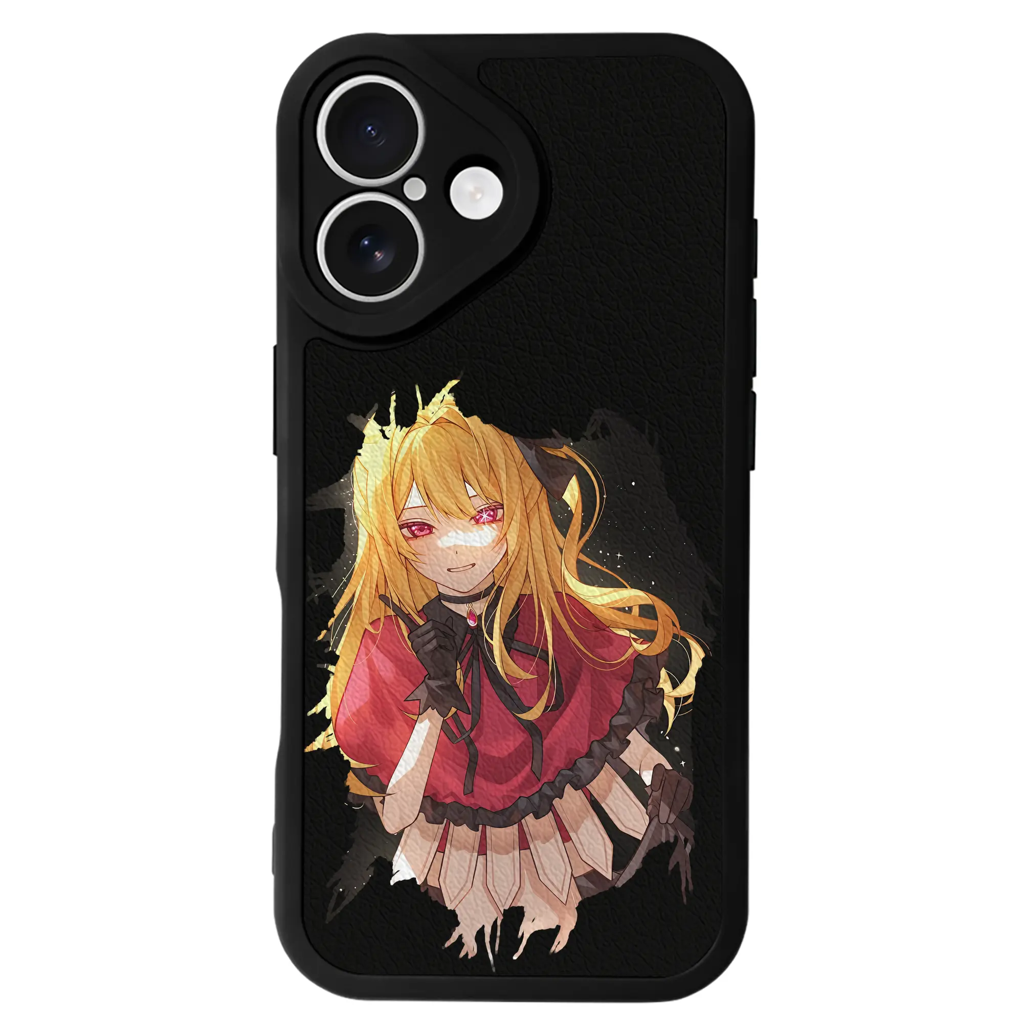 推しの子 グッズ,星野ルビー - IPhone 16シリーズ対応 ・ シリコンスマホケース ・ レザー調 ・ 高精度フィット ・ 耐衝撃 ・ ワイヤレス充電対応 ・ 精密カット